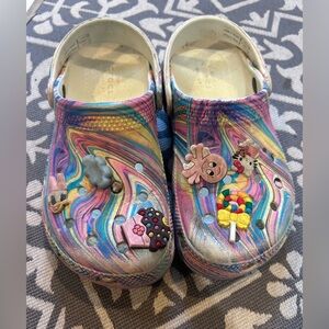 Colorful Kids Crocs with Charms size 12